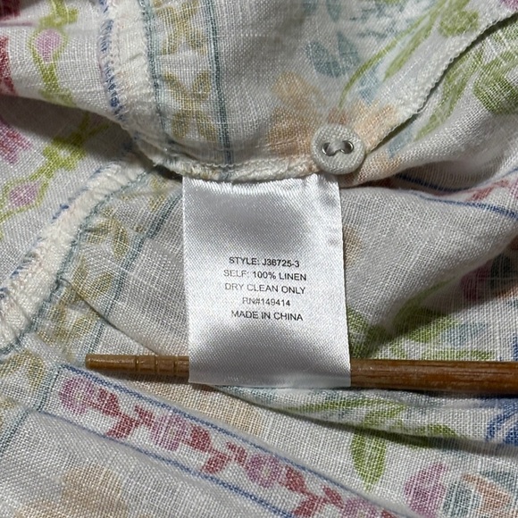 🔥🔥🔥 Johnny Was Linen Flounce Hem Shirt Dress Size: XS🔥🔥🔥 - Picture 6 of 7